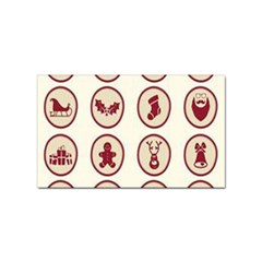 Christmas Winter Symbols Sticker Rectangular (10 Pack) by artworkshop