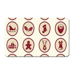 Christmas Winter Symbols Magnet (rectangular) by artworkshop