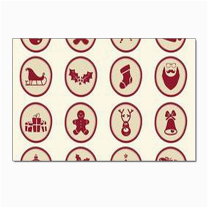 Christmas winter symbols Postcards 5  x 7  (Pkg of 10)