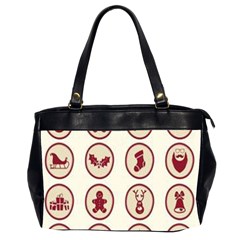 Christmas Winter Symbols Oversize Office Handbag (2 Sides) by artworkshop