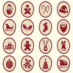 Christmas Winter Symbols Play Mat (square) by artworkshop