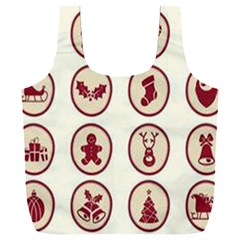 Christmas Winter Symbols Full Print Recycle Bag (xxl) by artworkshop