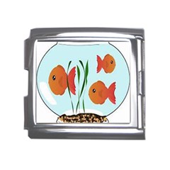 Fishbowl Fish Goldfish Water Mega Link Italian Charm (18mm) by artworkshop