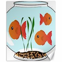 Fishbowl Fish Goldfish Water Canvas 16  X 20  by artworkshop