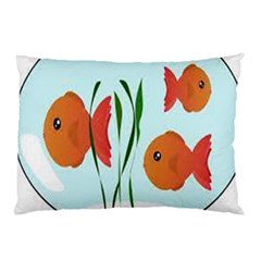 Fishbowl Fish Goldfish Water Pillow Case by artworkshop