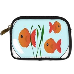 Fishbowl Fish Goldfish Water Digital Camera Leather Case