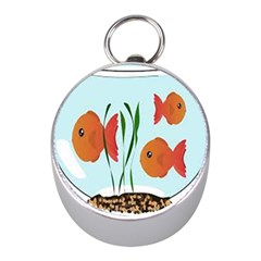 Fishbowl Fish Goldfish Water Mini Silver Compasses by artworkshop