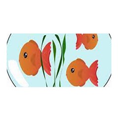 Fishbowl Fish Goldfish Water Satin Wrap 35  X 70  by artworkshop