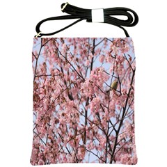 Japanese Sakura Background Shoulder Sling Bag by artworkshop