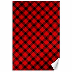 Lumberjack Plaid Canvas 12  X 18  by artworkshop