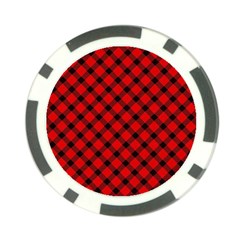 Lumberjack Plaid Poker Chip Card Guard by artworkshop