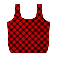 Lumberjack Plaid Full Print Recycle Bag (l) by artworkshop