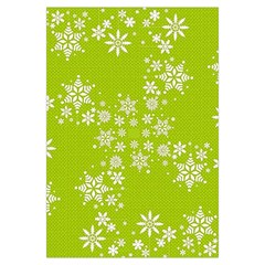 White Snowflakes Green Window Curtain (small 72 )