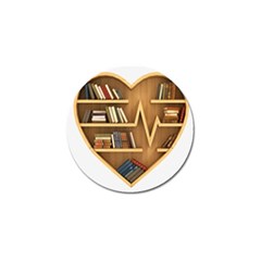 Bookshelf Heart Golf Ball Marker (4 Pack) by artworkshop