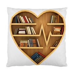 Bookshelf Heart Standard Cushion Case (one Side) by artworkshop