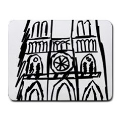 Gold Foil Notre Dame Small Mousepad by artworkshop