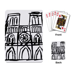 Gold Foil Notre Dame Playing Cards Single Design (rectangle) by artworkshop