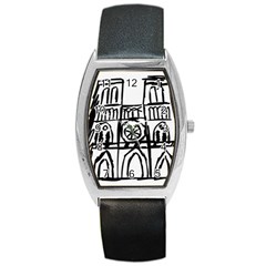 Gold Foil Notre Dame Barrel Style Metal Watch by artworkshop