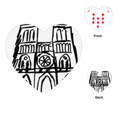 Gold Foil Notre Dame Playing Cards Single Design (heart) by artworkshop