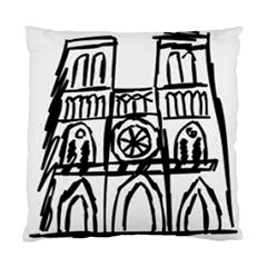 Gold Foil Notre Dame Standard Cushion Case (two Sides) by artworkshop