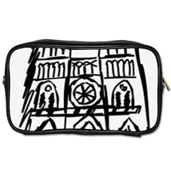 Gold Foil Notre Dame Toiletries Bag (one Side) by artworkshop