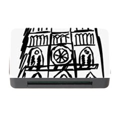 Gold Foil Notre Dame Memory Card Reader With Cf by artworkshop