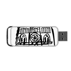 Gold Foil Notre Dame Portable Usb Flash (one Side) by artworkshop