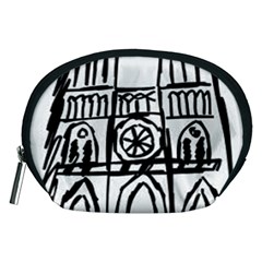 Gold Foil Notre Dame Accessory Pouch (medium) by artworkshop