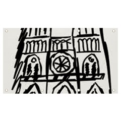 Gold Foil Notre Dame Banner And Sign 7  X 4  by artworkshop