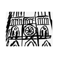 Gold Foil Notre Dame Flano Blanket (mini) by artworkshop