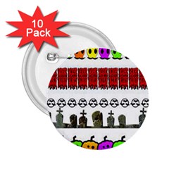 Halloween Borders Trick 2 25  Buttons (10 Pack)  by artworkshop