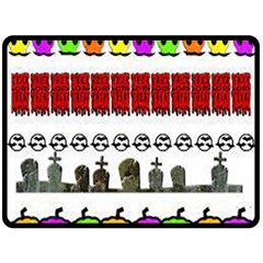 Halloween Borders Trick Fleece Blanket (large) by artworkshop