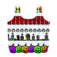 Halloween Borders Trick Full Print Recycle Bag (l) by artworkshop