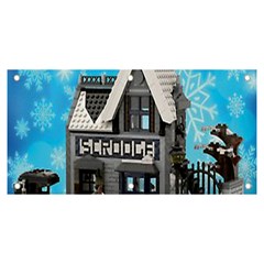Winter Village Snow Brick Buildings Banner And Sign 6  X 3  by artworkshop