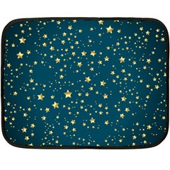 Star Golden Pattern Christmas Design White Gold Double Sided Fleece Blanket (mini)