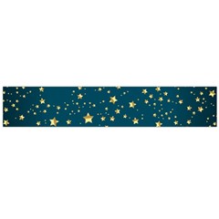 Star Golden Pattern Christmas Design White Gold Large Flano Scarf 