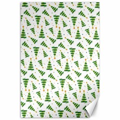 Christmas Tree Pattern Christmas Trees Canvas 12  X 18  by Ravend