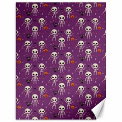 Background Halloween Pattern Pumpkin Skeleton Bat Canvas 18  X 24 