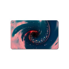 Fluid Swirl Spiral Twist Liquid Abstract Pattern Magnet (name Card) by Ravend