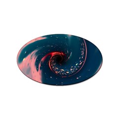 Fluid Swirl Spiral Twist Liquid Abstract Pattern Sticker Oval (10 Pack) by Ravend