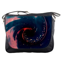 Fluid Swirl Spiral Twist Liquid Abstract Pattern Messenger Bag