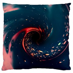 Fluid Swirl Spiral Twist Liquid Abstract Pattern Large Flano Cushion Case (one Side)