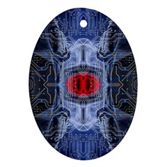 Art Robot Artificial Intelligence Technology Ornament (oval)