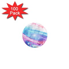 Polygons Bokeh Geometric Art Geometric Background 1  Mini Magnets (100 Pack) 