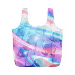 Polygons Bokeh Geometric Art Geometric Background Full Print Recycle Bag (m) by Ravend