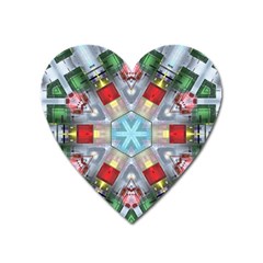 Geometric Symmetrical Symmetry Data Futuristic Heart Magnet