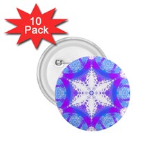 Snowflake Kaleidoscope Template Background 1 75  Buttons (10 Pack)