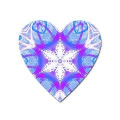 Snowflake Kaleidoscope Template Background Heart Magnet