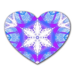 Snowflake Kaleidoscope Template Background Heart Mousepad