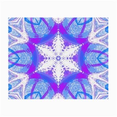 Snowflake Kaleidoscope Template Background Small Glasses Cloth (2 Sides) by Ravend